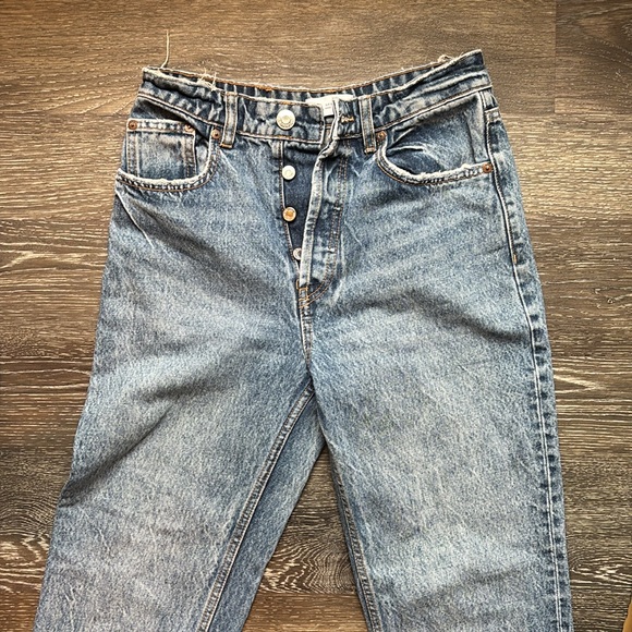 Zara straight leg washed jeans size 4 - Picture 3 of 6